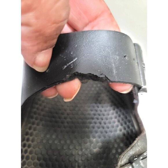 Birkenstock Style Black Double Strap Slide Sandals With Buckles Size 41 - Picture 11 of 15